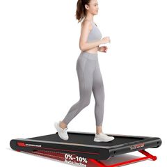 Vibration Walking Pad with  Auto Incline,4 Vibration Modes,Portable Under Desk Walking Treadmill for Home Office Fitness, No Assembly,LED Display & Remote Contro