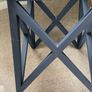 Wood and Brushed Steel side Table Image 5