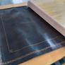 Real Leather Inlay with Gold Tooling Brown&Tan Lengths Image 4