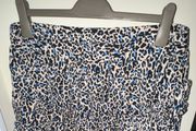 Next Beige, Blue and Black Leopard Print Frilly Skirt