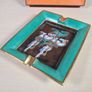 Vintage Hermes Paris Porcelain Cigar Ashtray Cheval D Orient Horses Made In France Image 8