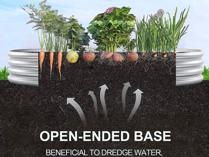 Galvanized Raised Garden Bed Kit, Galvanized Planter Raised Garden Boxes Outdoor, Oval Large Metal Raised Garden Beds for Vegetables (FREE POSTAGE)