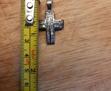 Silver Cross with cubic zirconia