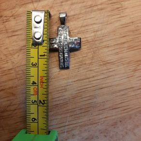 Silver Cross with cubic zirconia
