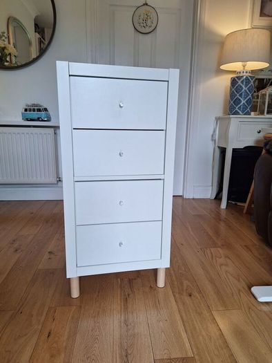 White four drawer locker