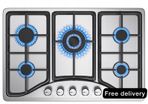 gas hob with 5 burners