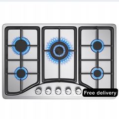 gas hob with 5 burners