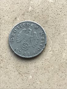 Rare Genuine WW2 Memorabilia- German 5 Pfennig coin