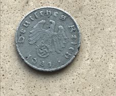 Rare Genuine WW2 Memorabilia- German 5 Pfennig coin