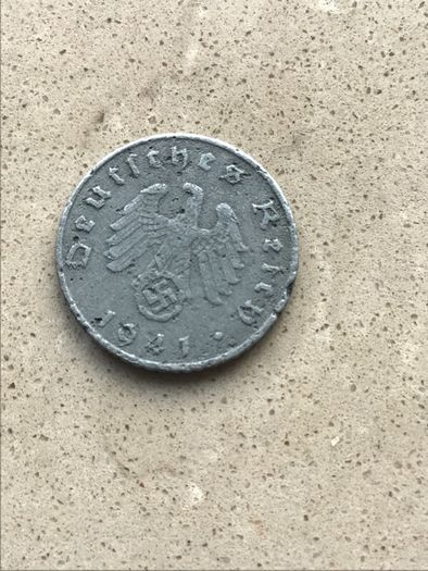 Rare Genuine WW2 Memorabilia- German 5 Pfennig coin