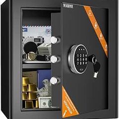 Safe Boxes for Home, Digital Electronic Security Keypad Large Safes, Cabinet Safe with Key Lock for Home Hotel Business Office Money Gun Jewelry Passport, 42L