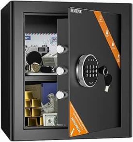 Safe Boxes for Home, Digital Electronic Security Keypad Large Safes, Cabinet Safe with Key Lock for Home Hotel Business Office Money Gun Jewelry Passport, 42L