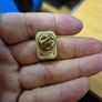 Vintage Valley Casting Gold Tone Cross Father's Day Religious Pin Image 2