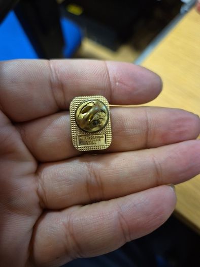Vintage Valley Casting Gold Tone Cross Father's Day Religious Pin