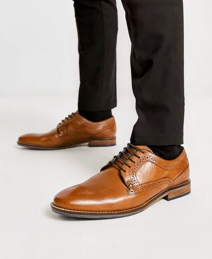 Dune London Wide Fit Brogues - Size UK8/EU42