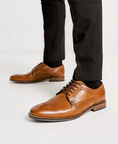 Dune London Wide Fit Brogues - Size UK8/EU42