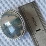 Vintage sterling silver moss agate brooch Image 3