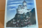Antique Eichwald Bernard Bloch Porcelain Box, Gutenberg Castle Liechtenstein, c. 1900 Bohemian Art Nouveau