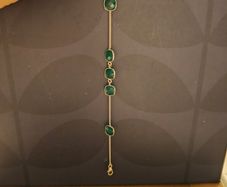 sterling silver bracelet with natural stones