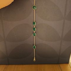 sterling silver bracelet with natural stones