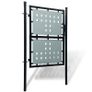 Black Single Door Fence Gate 100 x 175 cm Image 2