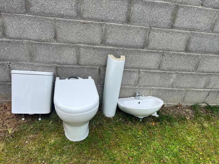 Toilet, Basin, Hand Dryer
