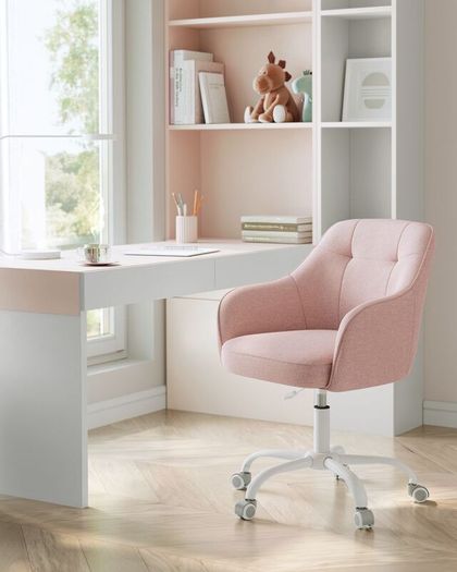 Office Chair Swivel Desk Chair padded  Height Adjustable 110kg Load Capacity Breathable Fabric Study