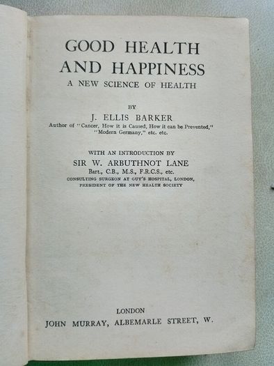 Antique Book - Good Health & Happiness - 1927