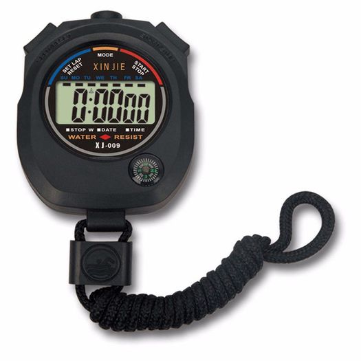 Chronograph LCD Stopwatch Counter Sports Alarm Stopwatch Waterproof Outdoor