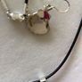 925 Silver Hallmarked Enamelled Pendant/Earring Set Image 6