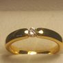 Solid Band Ring with Moissanite Gemstone Image 5