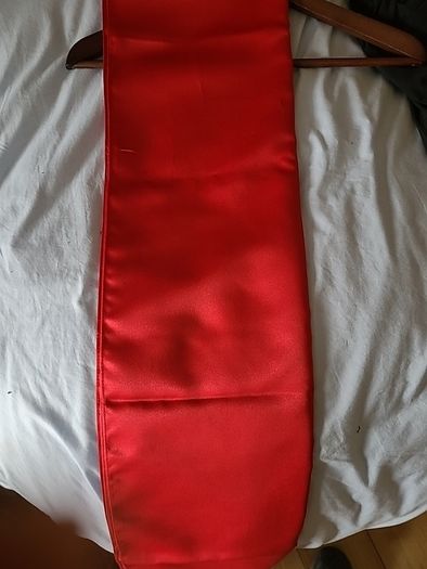 Red sleeveless evening dress Size 10
