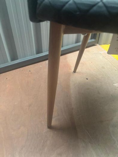 JYSK Pebringe Grey Velvet Dining Chair x 2