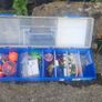4x fishing rods and box of tackle Image 4