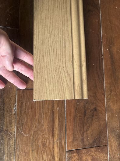 5" oak wrapped mdf skirting