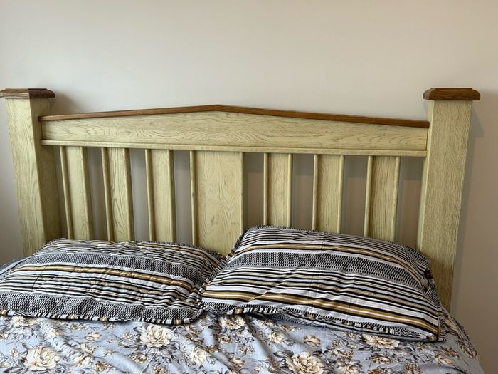 Lancaster Bed Frame | King | 5ft | Aged Grey/Oak
