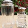 2 Antique Sterling Silver Top, Glass Bottles Pots Image 3