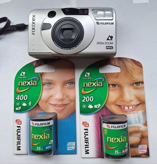 fujifilm fotonex 260ix zoom aps camera boxed + sealed films