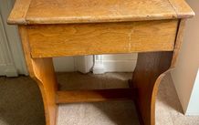 Antique Oak Childs School Desk with Lift-Top Storage