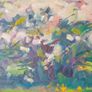 "Cherry Blossoms,Springtime,Clontarf" Large Oil on Canvas Painting.Artist.Norman Teeling. Image 2