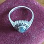 Sterling Silver Ring with Labradorite and Marcasite. Image 3