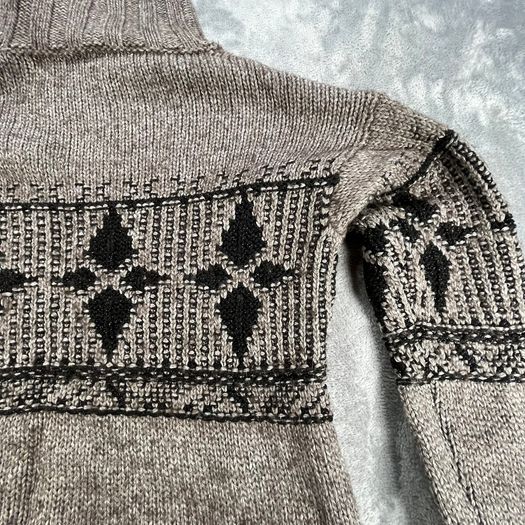 Armani Jeans Womens Roll Neck Jumper Sweater - Size 44 L - Grey - Mohair Blend