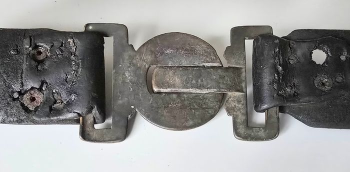 WW1 British Royal Marines ''Gibraltar'' Brass Belt & Buckle,