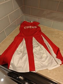 Halloween cheerleader 8/10 years old with hat