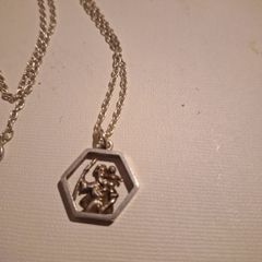 Vintage Silver St Christopher Pendant