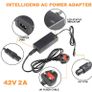Scooter Charger 42V 2A AC Power Adapter Battery Charger for Electric Self-Balancing Scooter, Two Wheel Smart Drifting Board, Electric Scooters, Segway Hoverboard UK Universal Charger 3 pin Image 2