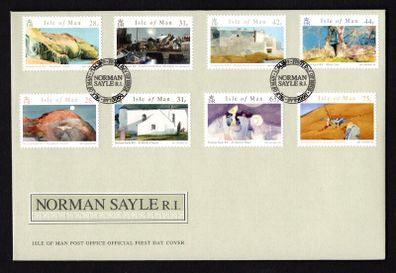 2007 Isle of Man Watercolour Paintings by Normal Sayle Commemorative Stamps First Day Cover (FDC)