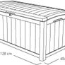 Glenwood Outdoor Storage Box Garden Furniture, Brown, 128 x 65 x 61 cm Image 3