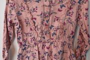 Pink flowery dress, age 4-6