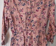 Pink flowery dress, age 4-6